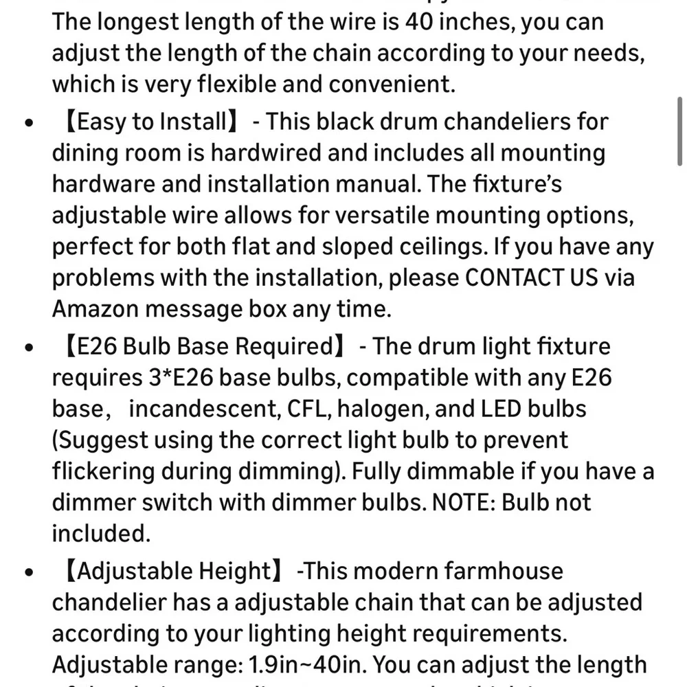 (NEW) 1 MINIMALIST Black Linen Light 18”x10” Modern Chandelier Fixture LIGHTING